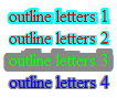 Outline Letters Screen Shot